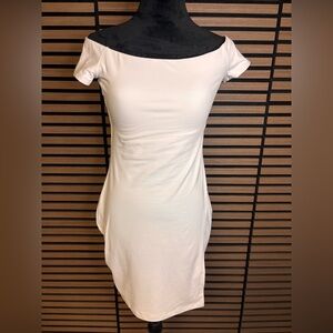 Susana Monaco Off-Shoulder Cream Mini Dress